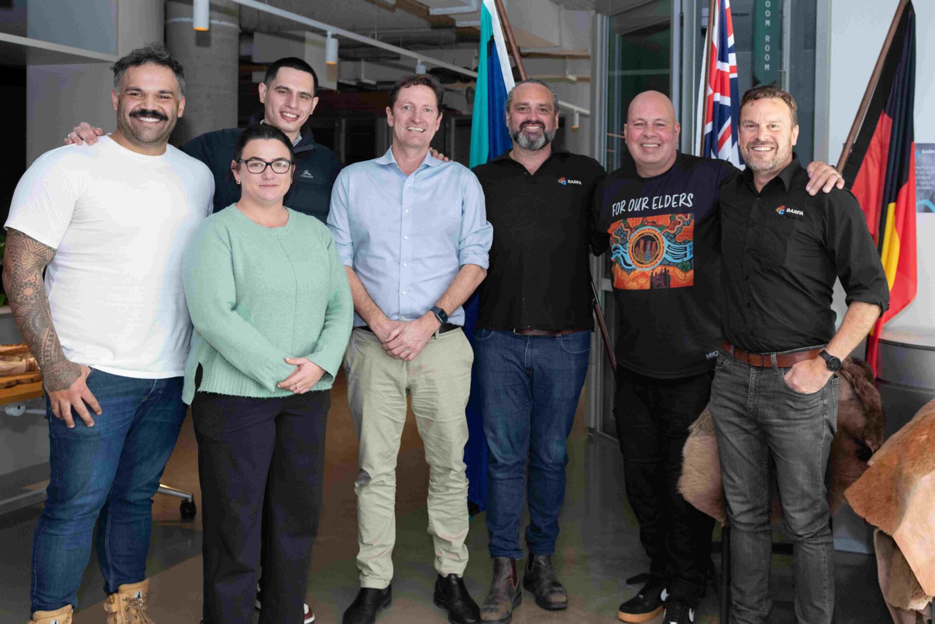 Icon and Barpa team members at an Indigenous cultural event