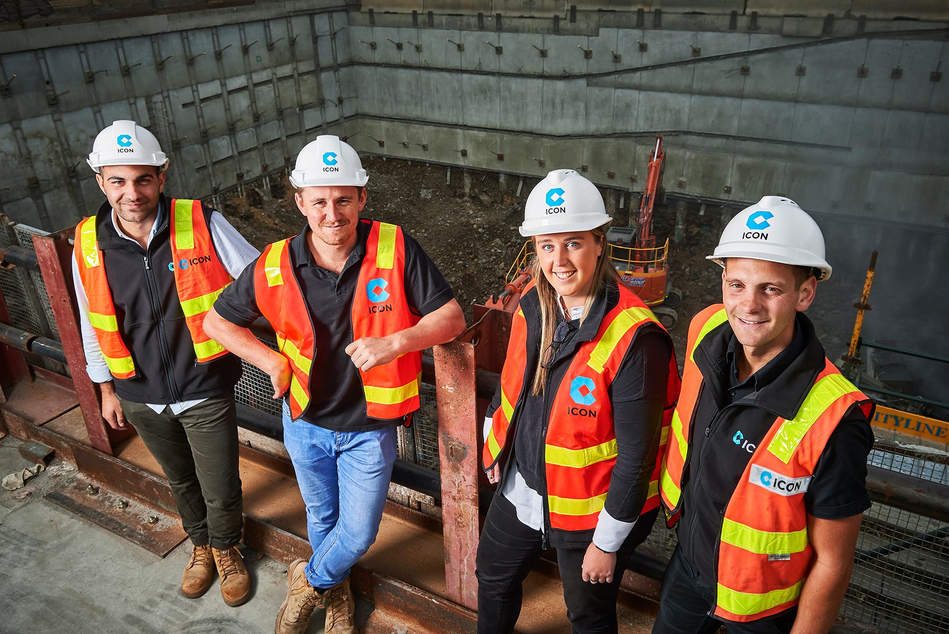 An Icon site team member on site
